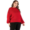 Women Bright Color Good Quality Warm Knitwear Plus Size Pullover Sweater