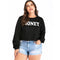 Fashion Women Words Printed Solid Color Autumn New Arrival Plus Size Sweatshirt