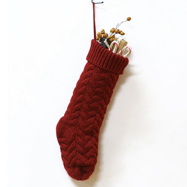 Christmas Decoration Fashion Knitted Woolen Wall Hanging Sock 46cm