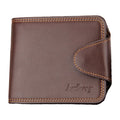 Businessmen Casual Style New Design Stitching Decoration Hasp Short Wallet