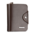Businessmen Casual Style New Design Stitching Decoration Hasp Lengthways Short Wallet