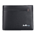 Businessmen Casual Style Shiny Bright Color PU Leather Card Holder Short Wallet