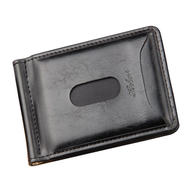 Fashion Men Solid Color PU Leather Multifunctional Short Wallet