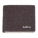 Canvas Short Mini Purse Men's Vintage Style Schoolboy Casual Card Holder Wallet With Zipper