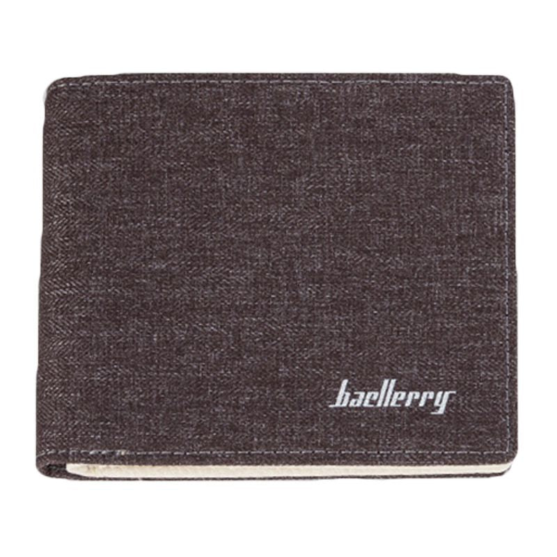Canvas Short Mini Purse Men's Vintage Style Schoolboy Casual Card Holder Wallet With Zipper