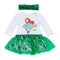 2 Pcs Set Cotton Mermaids Printed Long Sleeves Baby Girls Bodysuit With Headband