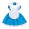 2 Pcs Set Cotton Baby Girls Ruffle Sleeves Cinderella Pattern Dress And Floral Headband