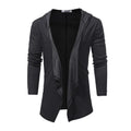 Men Irregular Design Solid Color Cotton Long Sleeves Knitted Cardigan