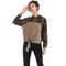 Casual Style Women Unique Camouflage Print Patchwork Lace-up Irregular Sweatshirt