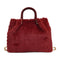 Elegant Women Chic Style Solid Color Metal Chain Handle Plush Bag