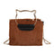 Creative Cat Shape Metal Handle Women Winter Plush Crossbody Bag