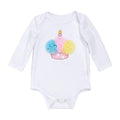 Baby Cotton Long Sleeves White Lace Printed Soft Bodysuit