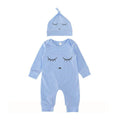 2 Pcs Set Newborn Long Sleeves Cute Romper And Hat