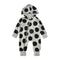 Babies Long Sleeves Dots Printed Zipper Hooded Jumpsuit