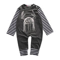 Newborn Long Sleeves Stripes Printed Romper