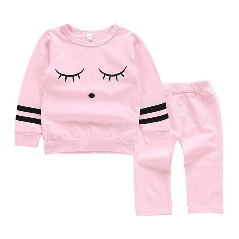 2 Pcs Set Girls Long Sleeves Sweatshirt And Pants