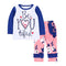 2 Pcs Set Girls Long Sleeves Patchwork Tops And Floral Printed Pants