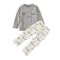 2 Pcs Set Babies Eyelash Printed Tops And Elastic Waist Pants