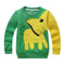 Boys Long Sleeves Elephant Pattern Cartoon Sweatshirt