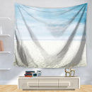 Factory Direct Sale Wall Hanging Thin Polyester Clear Blue Seaside Printed Picnic Yoga Mat Decorative Tapestries