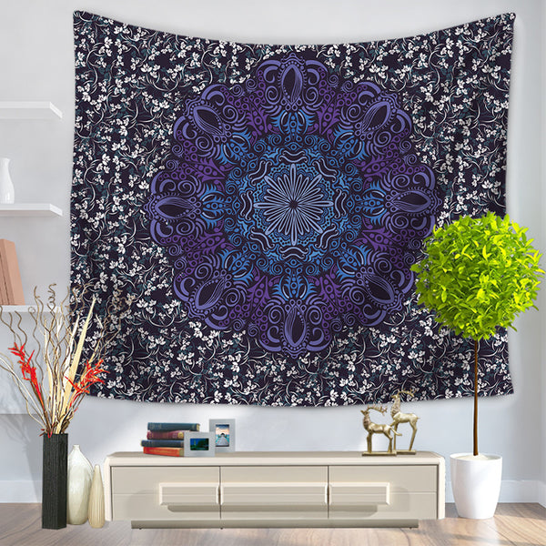 New Arrived Polyester Home Decor Five Color Available Geometric Mandala Printed Picnic Yoga Mat Shawl Creative Tapestry