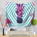 Hot Selling Polyester Wall Hanging Flamingo Pineapple Printed Practical Yoga Beach Mat Decorative Tapestry