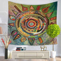 Fashion Wall Hanging Polyester Sun Moon Face Printed Yoga Picnic Mat Decorative Tapestry For Living Room