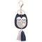 Creative PU Leather Lucky Owl Pendant Sweet Young Lady Keychain With Tassel