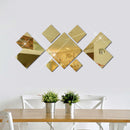 Fashion Personality 3D DIY Solid Geometry Acrylic Mirror Office Living Room Decoration Wall Stickers