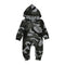 Boys Cotton Long Sleeves Camouflage Printed Hooded Romper