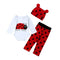 3 Pcs Set Unisex Long Sleeves Animals Printed Bodysuit And Pants With Hat