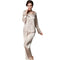 Casual Home Wear Silk Suits Women Unique Lace Patchwork Pajamas