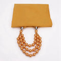 Fashion Ethnic Style Solid Color Multilayer Beads Pendant Scarf
