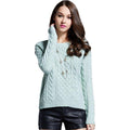 Women Classic Twisted Pattern Handmade Soft Touch Sweater