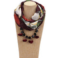 Women Elegant Little Flower Pendant Fashion Floral Printed Scarf