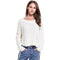 Casual Style Round Neck Irregular Hemline Solid Color Sweater