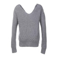 Women Sexy Backless Crossing Design Solid Color Pullover Sweater