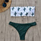 Fashion Unique Cactus Print Women Sexy High Cut Bikini Swimwear