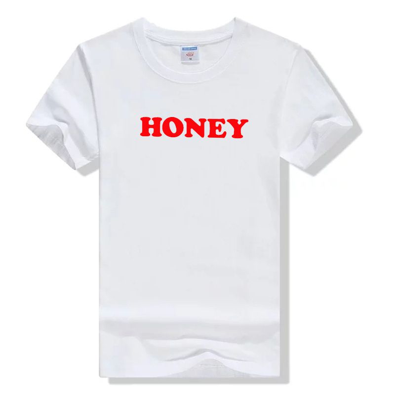 Fashion All Season Wear "HONEY"Printed Women Cotton T-shirt