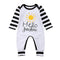 Casual Babies Cotton Long Sleeves Patchwork Sun Printed Romper