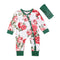 2 Pcs Set Fresh Girls Floral Printed Button Design Jumpsuit And Headband