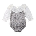 Baby Girls Cotton Patchwork Floral Printed Bodysuit