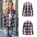 Women Casual Style Classic Plaid Print Autumn Winter Loose Coat