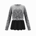 Women Casual Style Patchwork Knitting Bottoming Blouse
