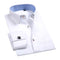 Men Cotton Long Sleeves Stripes Printed Office French Large Size Cufflinks Shirt