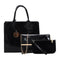 Good Quality PU Patent Leather Elegant Women  3 Pcs Shoulder Bags Set