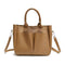Hot Sale Graceful Women Solid Color PU Leather Large Capacity Tote Bag