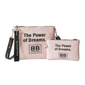 2 Pcs Set Women Classic Letters Print Vintage Style Clutch Bags