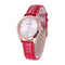 Women Classic Design Fashion Colored Leather Band Waterproof Watch