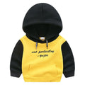 Boys Cotton Letter Embroidered Patchwork Hoodies